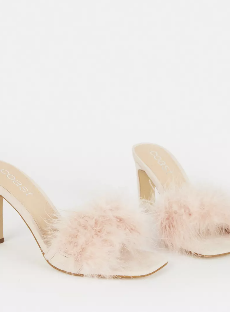 Feather Suede Mule