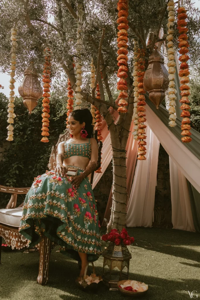 30+ Colourful Mehndi Lehengas For This Summer